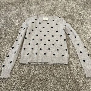 Cashmere black & grey polka dots